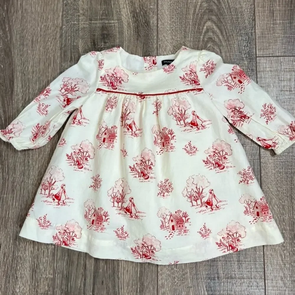NWT baby gap white and red printed dress